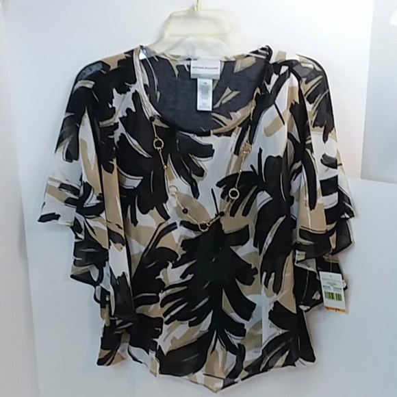 Alfred Dunner Tops - NWT ALFRED DUNNER BLOUSE W/CHAIN SIZE PS